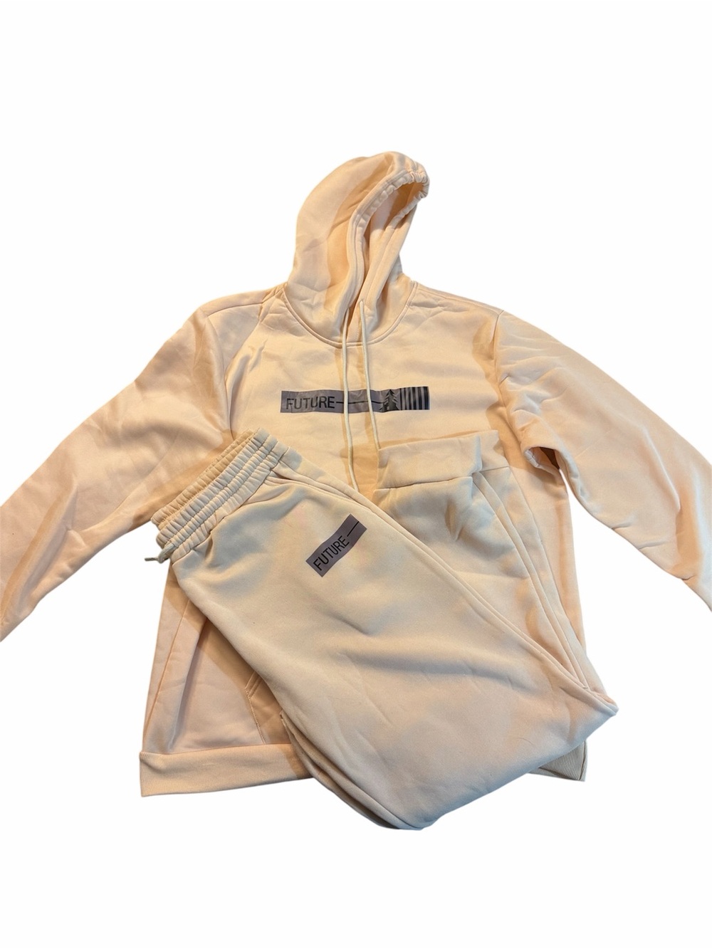 Men's Light Yellow Hoodie & Sweatpant Set
